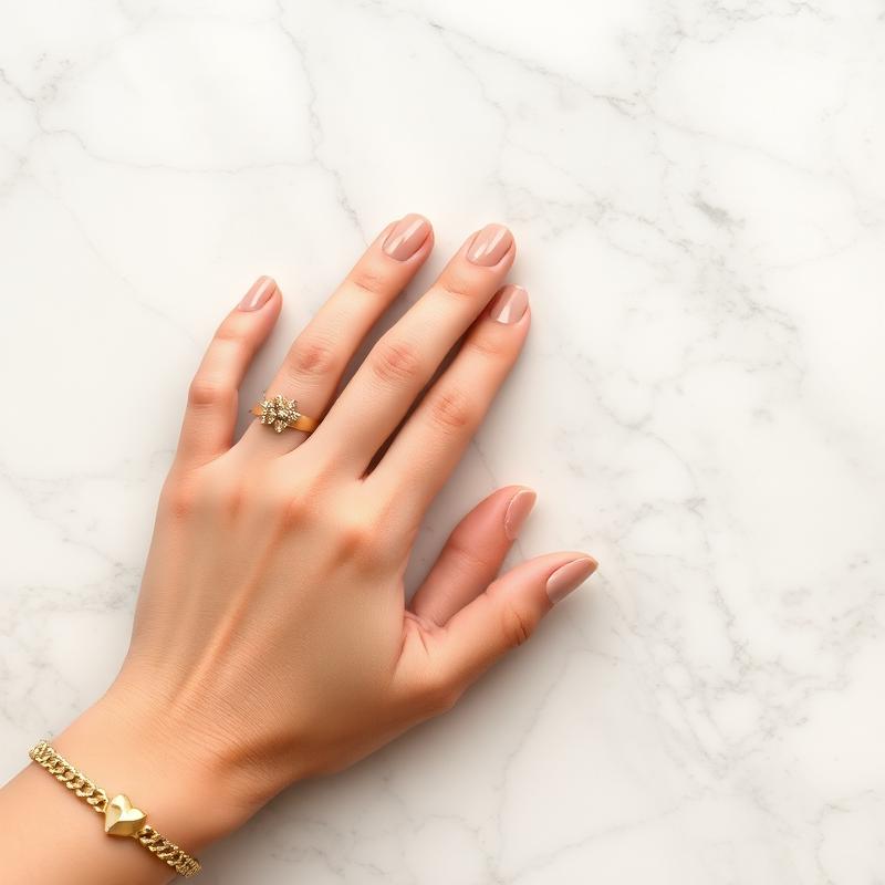 Manicure em tons nude